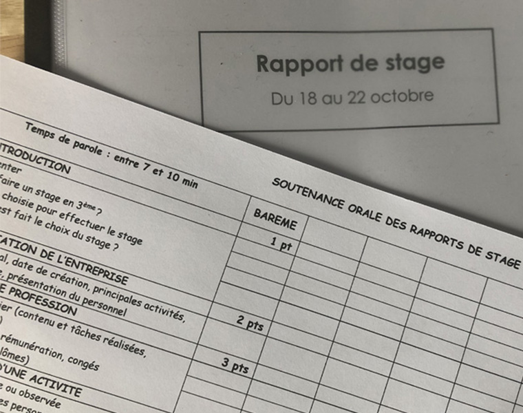 Aujourd'hui c'était soutenance des rapports de stage des 3e du collège de Saint Pierre d'Albigny.